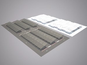 3ds max car parking solar