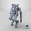 Rigged Sci-Fi Combat Mech Exoskeleton Suit - Winter Skin PBR model
