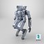 Rigged Sci-Fi Combat Mech Exoskeleton Suit - Winter Skin PBR model