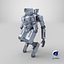 Rigged Sci-Fi Combat Mech Exoskeleton Suit - Winter Skin PBR model