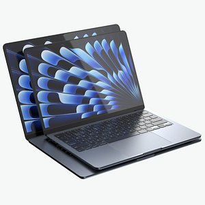 3D Apple MacBook Air M4 Midnight