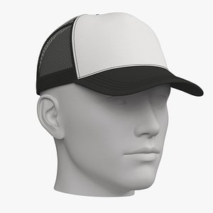 BASIC TRUCKER CAP genesis 8 zprj obj fbx highpoly model