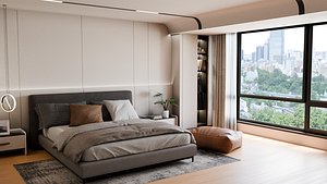 3D Modern Minimalist Bedroom2