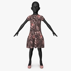 dress girl v1 3D