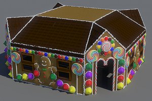 ginger bread house 3d model
