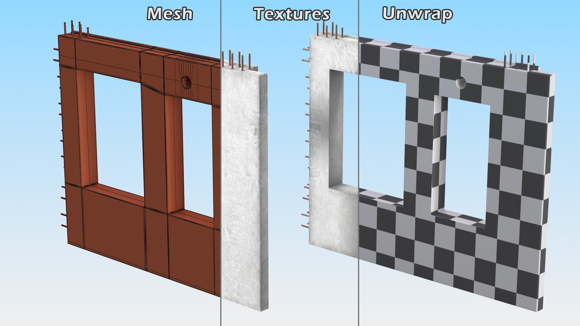 3D precast wall panel model https://p.turbosquid.com/ts-thumb/3b/Mh4NT8/7V/precastwallpanel3dsmodel011/jpg/1612022659/1920x1080/fit_q87/a1040f8c7b67cae3052e2d82e8e680d9dd14af0e/precastwallpanel3dsmodel011.jpg