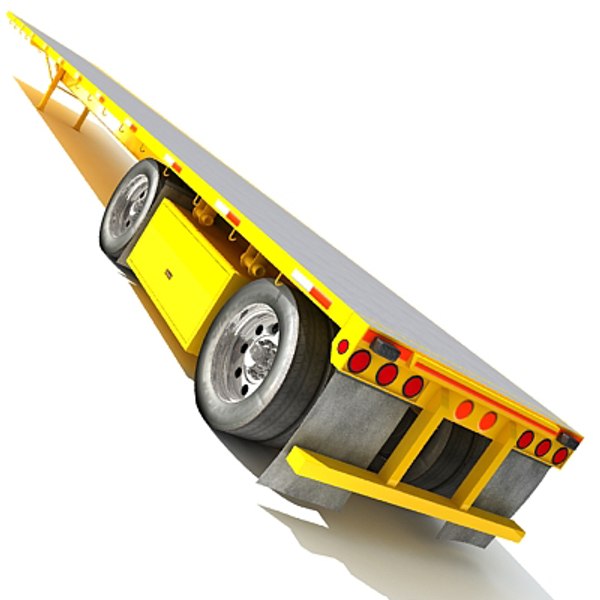 flatbed trailer 3D model