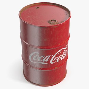 Coca-Cola Metal Barrel 3D model