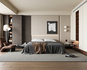 3D Modern bedroom model