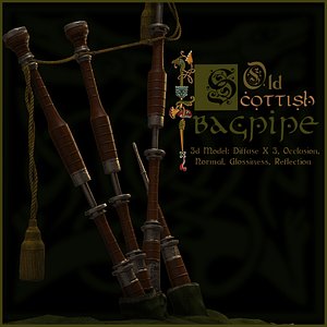old scottish bagpipe 3ds