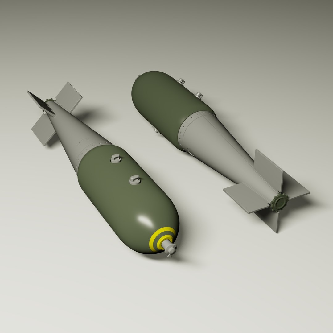 Argentine Bombola 1000lb hybrid bomb 3D model - TurboSquid 2085697