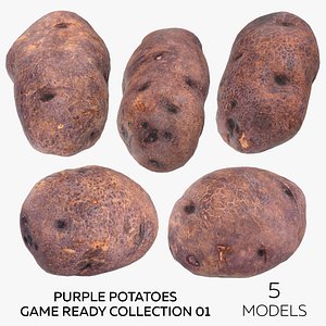 3D Purple Potatoes Game Ready Collection 01 - 5 models