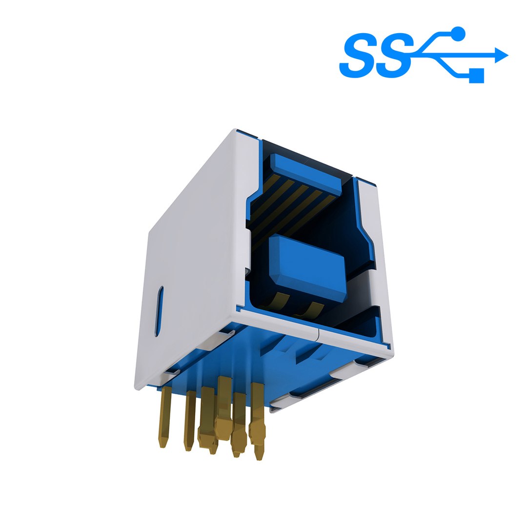 3d Model Usb 3 Connectors