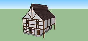3D medieval house