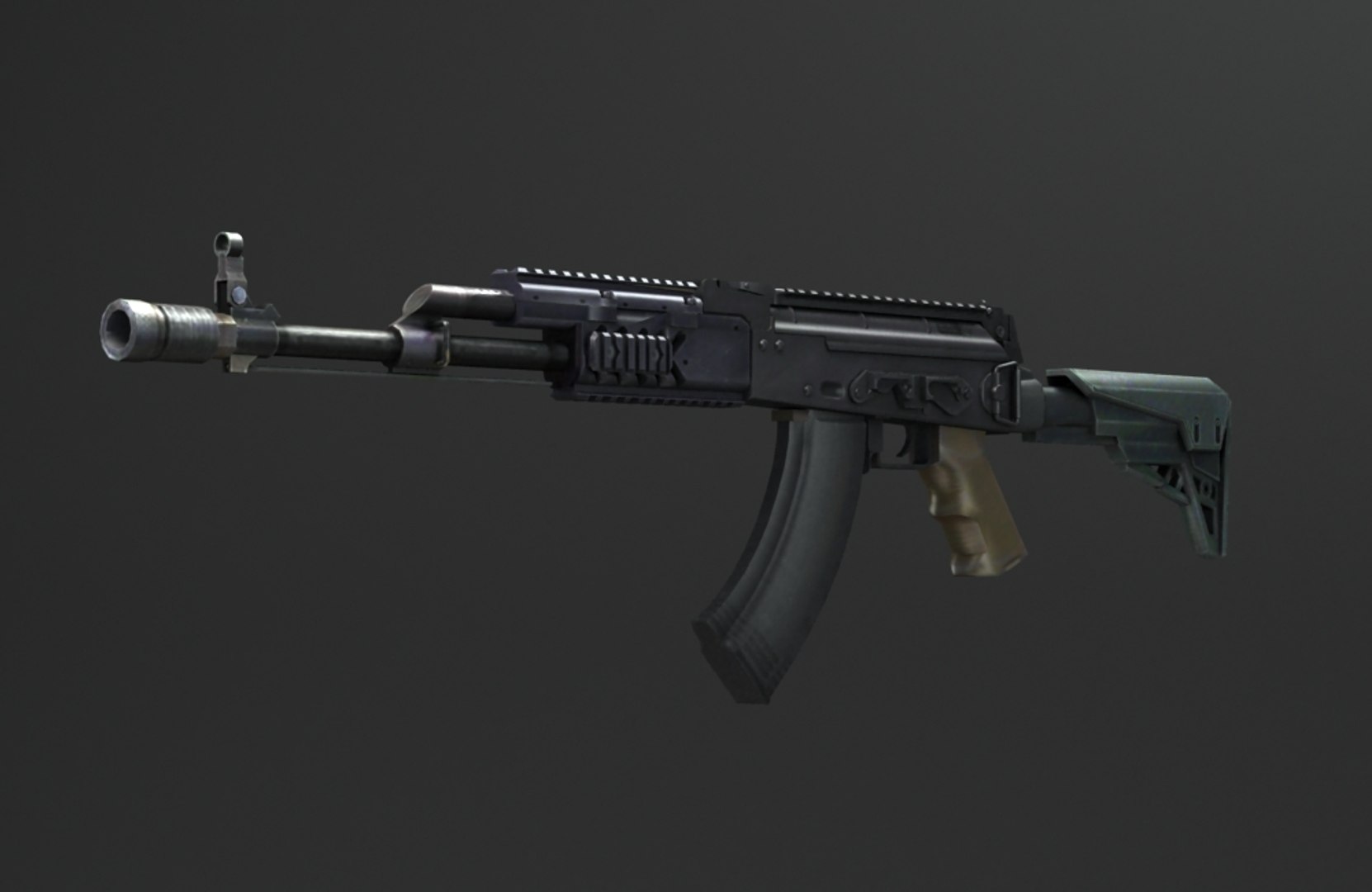 Akms Ak-47 Assault Rifle 3D Model - TurboSquid 1630880