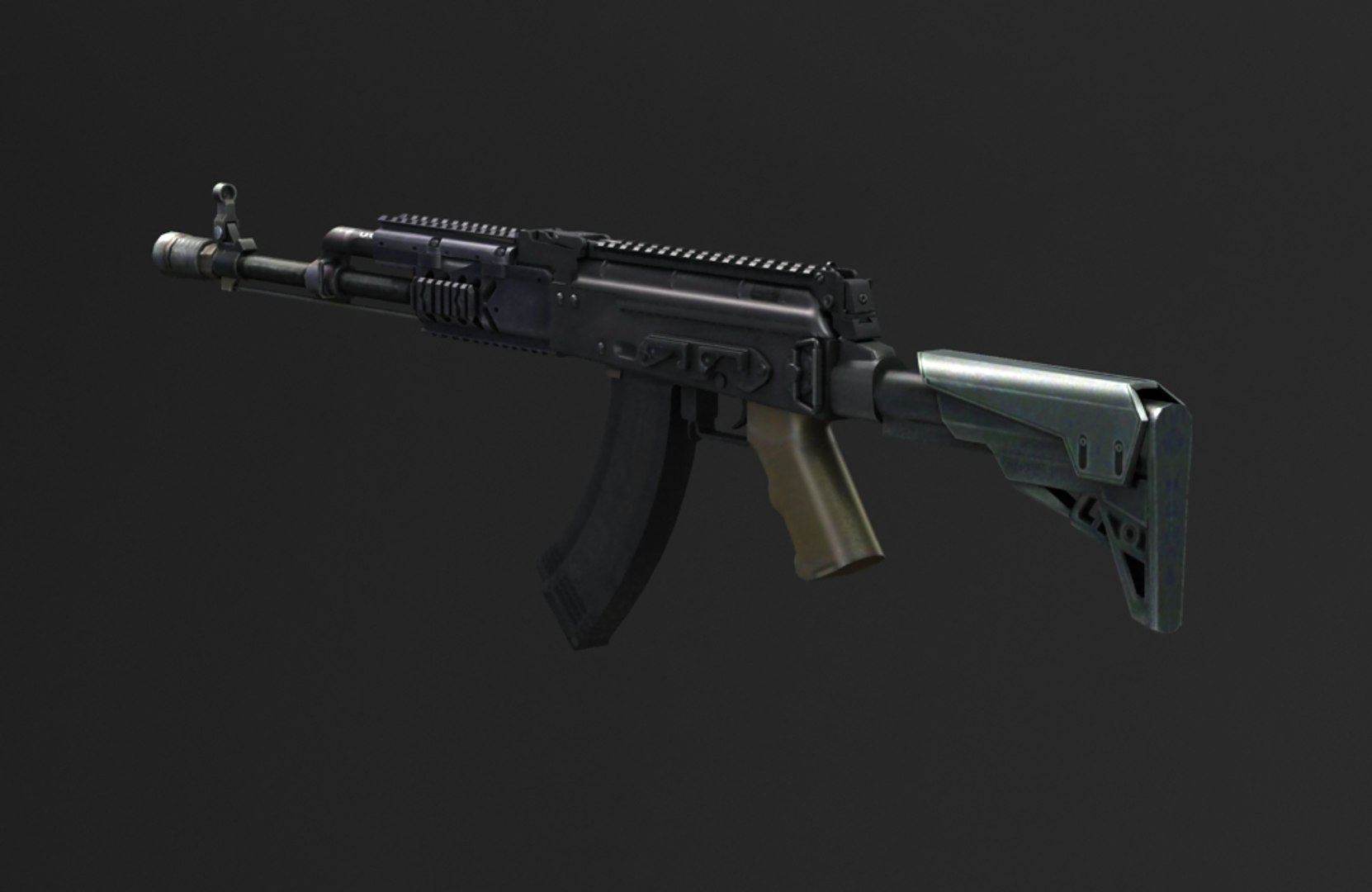 Akms Ak-47 Assault Rifle 3D Model - TurboSquid 1630880