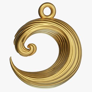Wave Elegant Fluid Jewelry 3D model