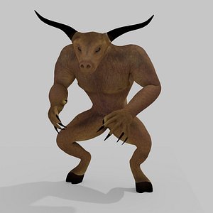 3D Minotaur Minature STL File model
