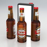 Beer Bottle Mahou 330ml 2019