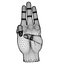 Realistische Handmodell-Pose-Geste 1