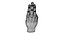 Realistische Handmodell-Pose-Geste 1