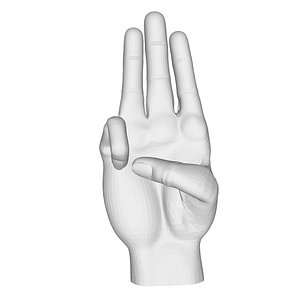 Realistic Hand model pose gesture 1 model