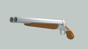 LowPoly sawed-off shotgun