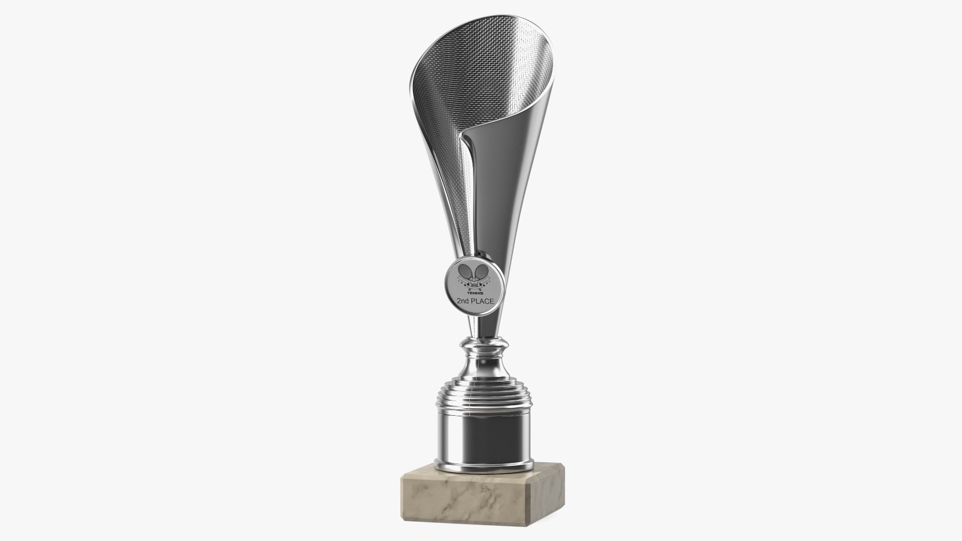 Sports Cup With Symbol Silver 3D model preview