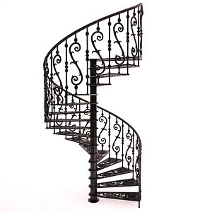 spiral staircase forging 3D model