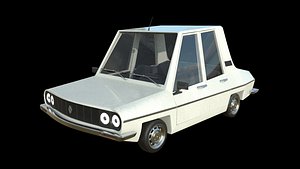 Cartoon Car Toros White 3D model