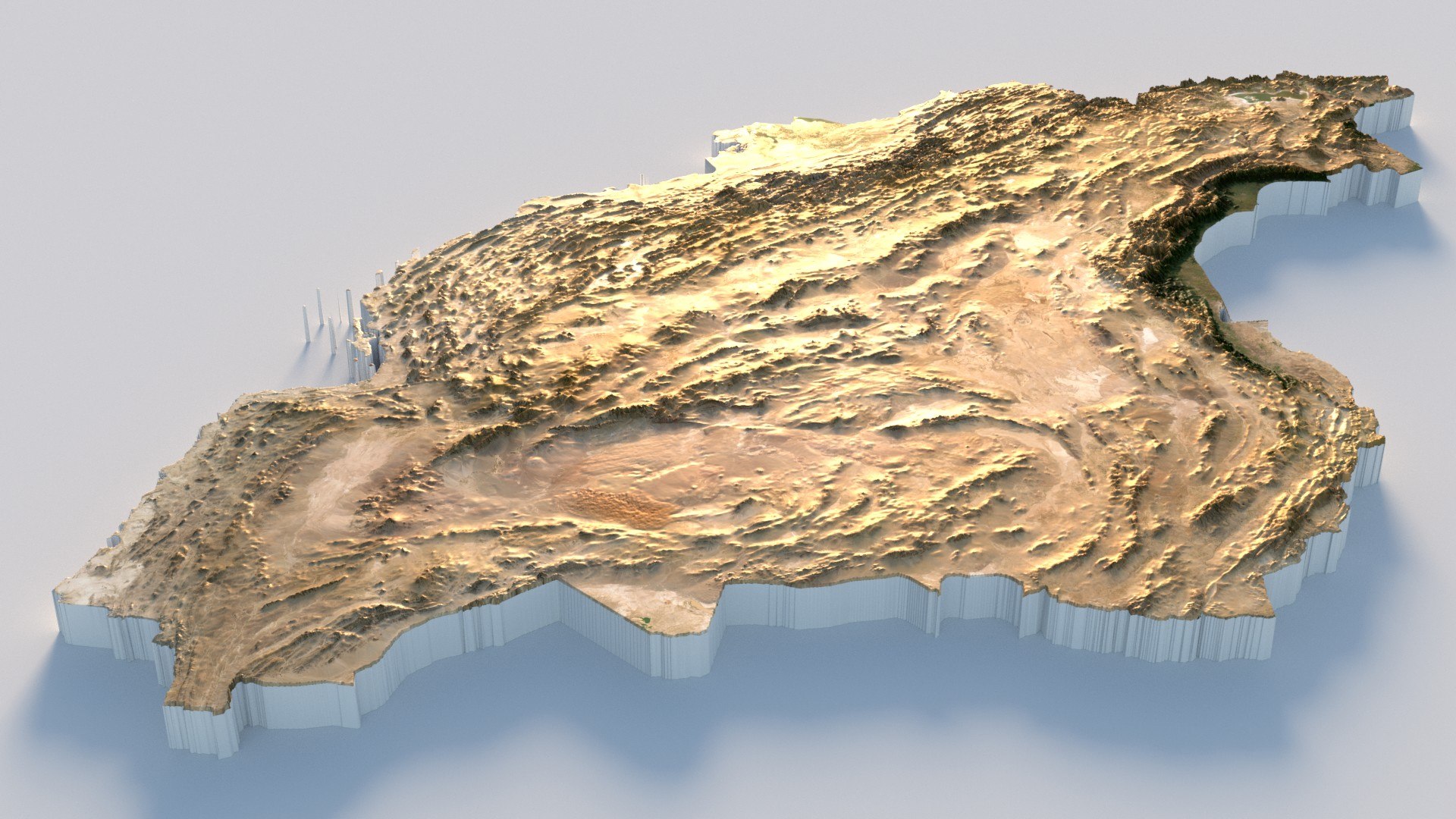 Iran Terrain Map Model - TurboSquid 2336181