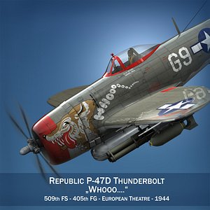 republic p-47 thunderbolt - c4d
