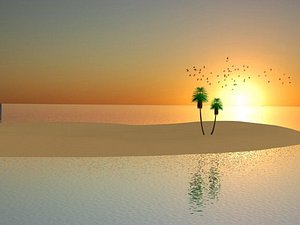 tropical island 3d max