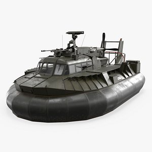 3D model Military Air Cushion Patrol Hovercraft