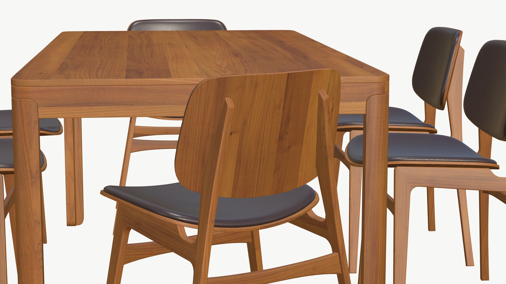 Wooden Dining Table Chair 3D Model - TurboSquid 2000029