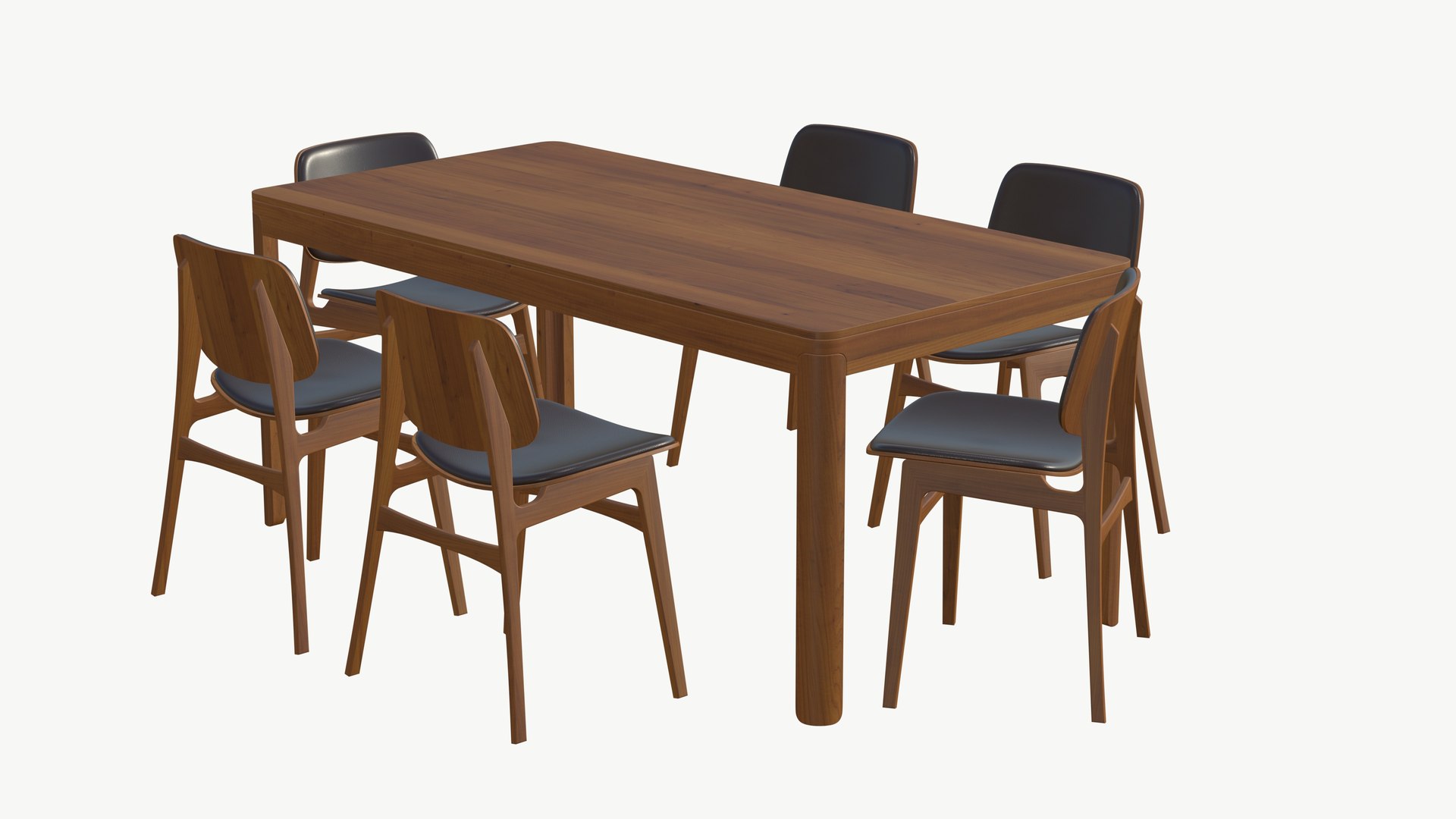 Wooden Dining Table Chair 3D Model - TurboSquid 2000029