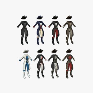 08 Pirate Female Costumes - Character Design Fashion Collection 3D