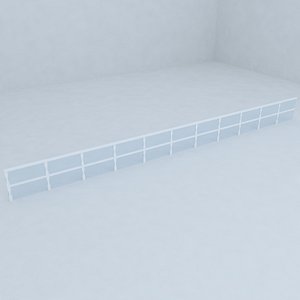 fence railing 3d model