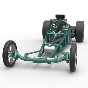 Diecast Rear engine old school dragster Scale 1 to 25 3D model
