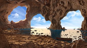 3D cave landscape nature