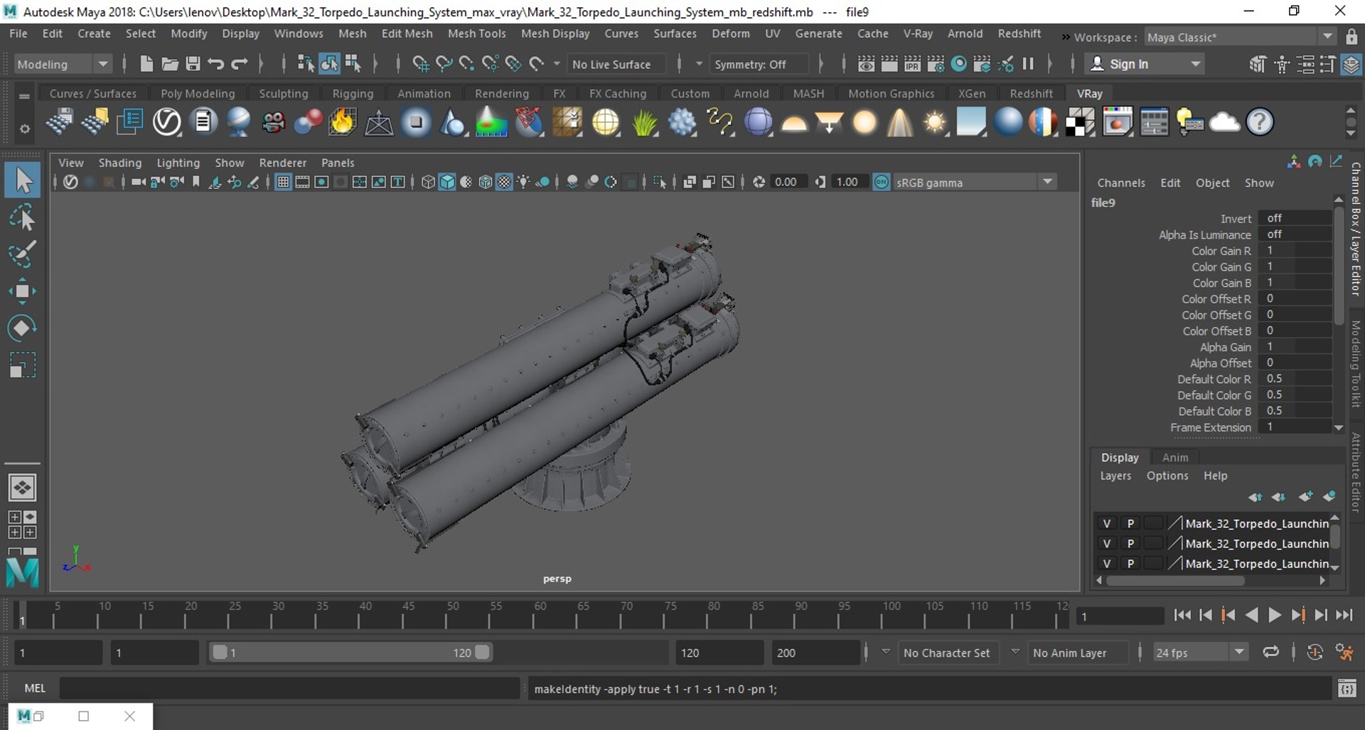 Mark 32 Torpedo Launching System 3D model https://p.turbosquid.com/ts-thumb/3c/PUW1QZ/Gv/mark_32_torpedo_launching_system_1013/jpg/1732266321/1920x1080/fit_q87/543672dd835866a827e2f6b62ea571ecbea81574/mark_32_torpedo_launching_system_1013.jpg