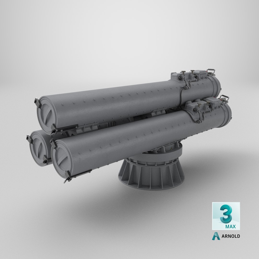 Mark 32 Torpedo Launching System 3D model https://p.turbosquid.com/ts-thumb/3c/PUW1QZ/QZ/stemcell_max_arnold_render/png/1736789376/1920x1080/fit_q87/8807c082b5caec726df0a3bea95743a7a40a0afc/stemcell_max_arnold_render.jpg