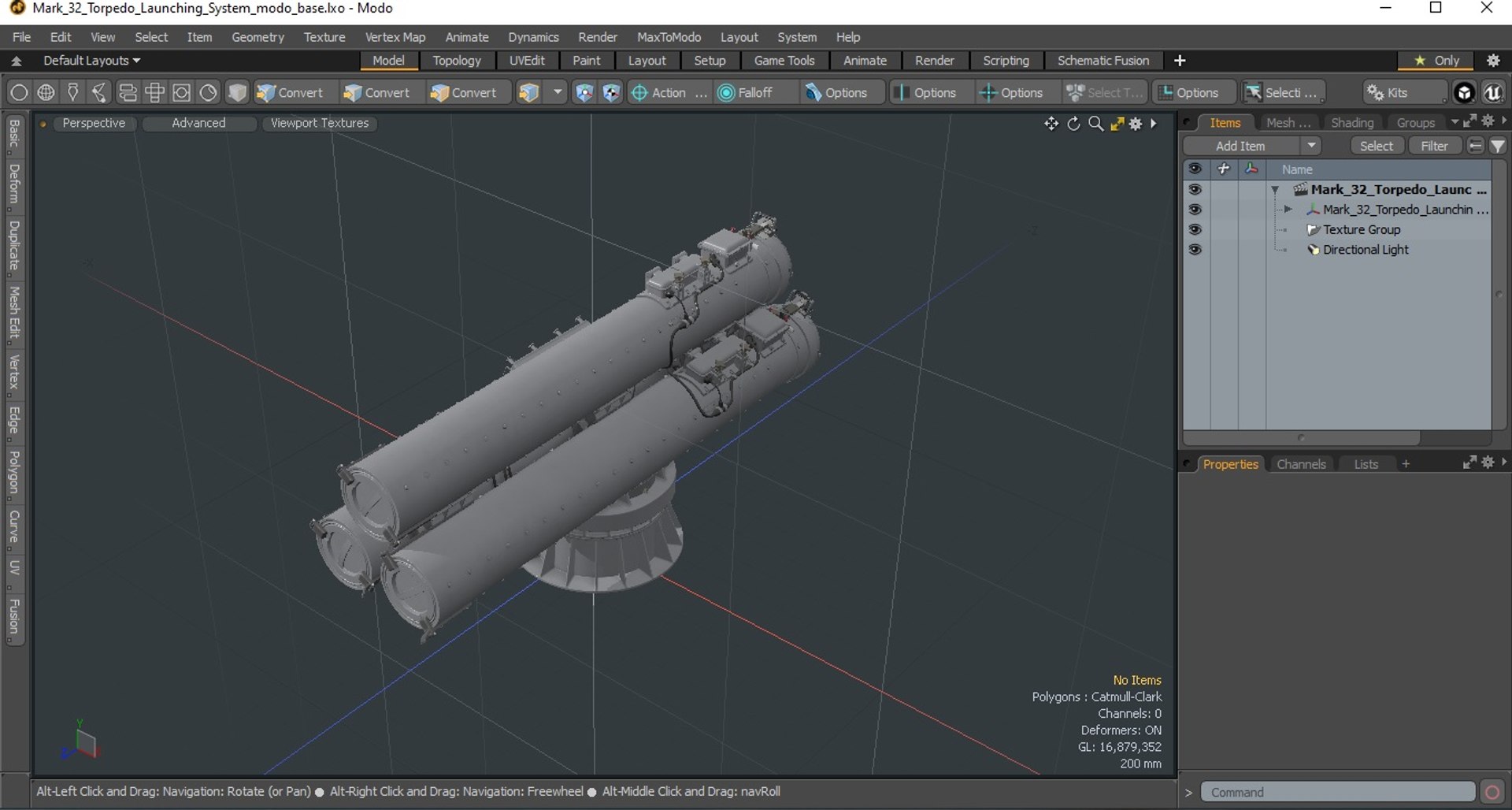 Mark 32 Torpedo Launching System 3D model https://p.turbosquid.com/ts-thumb/3c/PUW1QZ/Yh/mark_32_torpedo_launching_system_1011/jpg/1732266312/1920x1080/fit_q87/3b093224bb5a700fd771b3f8960c433493f413ea/mark_32_torpedo_launching_system_1011.jpg
