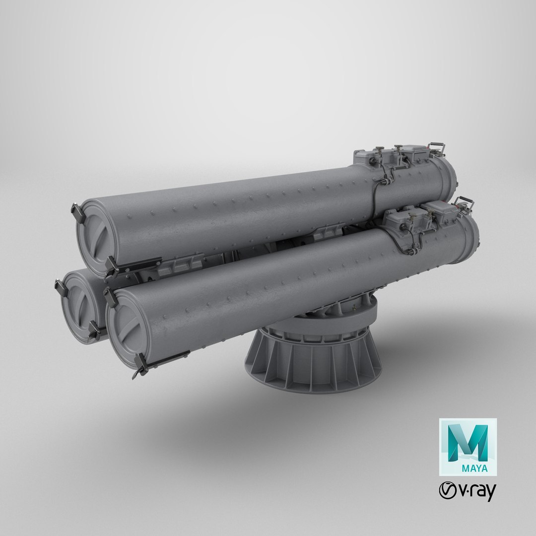 Mark 32 Torpedo Launching System 3D model https://p.turbosquid.com/ts-thumb/3c/PUW1QZ/fY/stemcell_maya_vray_render/png/1736789368/1920x1080/fit_q87/b2bdecd5a6b7a52a47f922053c38001e23eb74cc/stemcell_maya_vray_render.jpg
