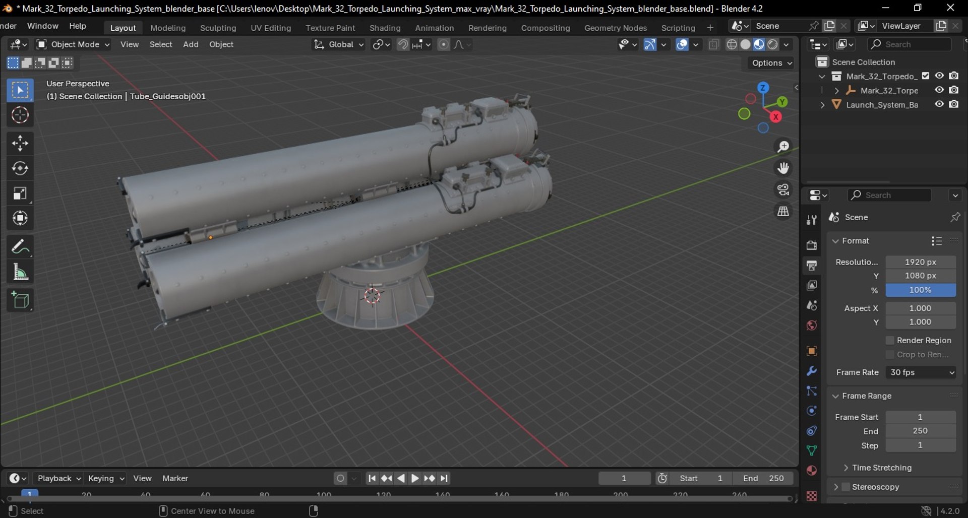 Mark 32 Torpedo Launching System 3D model https://p.turbosquid.com/ts-thumb/3c/PUW1QZ/qS/mark_32_torpedo_launching_system_1010/jpg/1732266307/1920x1080/fit_q87/5aa4ac0c5d7304f793cd9b2ca3638bebaafd3cf4/mark_32_torpedo_launching_system_1010.jpg
