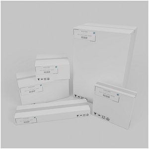 White Cardboard Box Warehouse Essentials – Rigged and Customizable