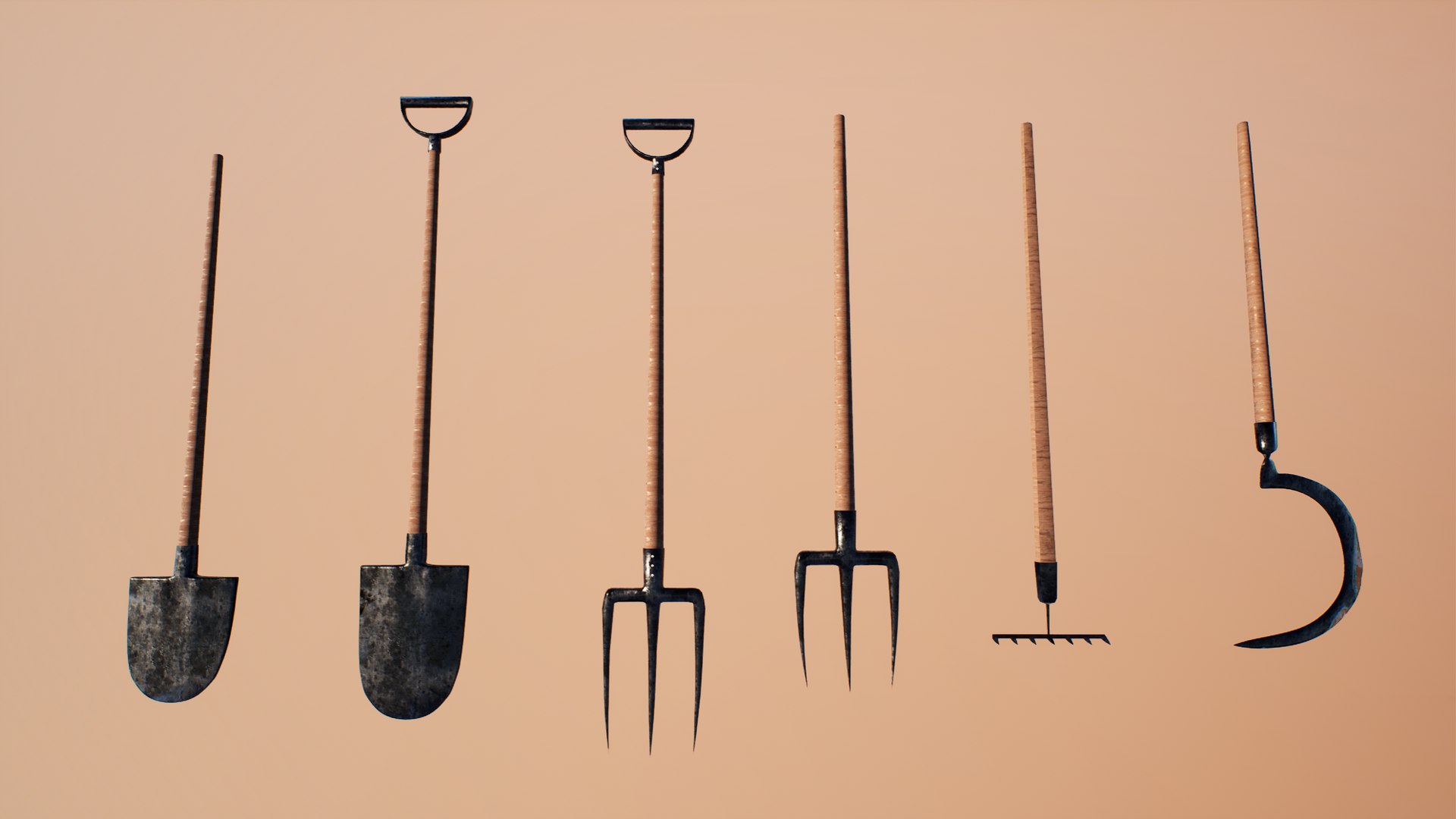 Farm Farmer Tools 3D Model - TurboSquid 1582799