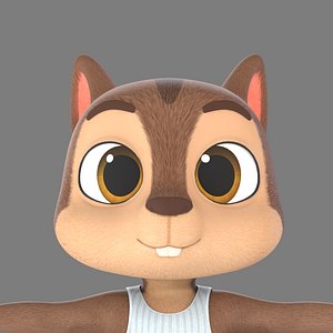 3D cartoon squirrel