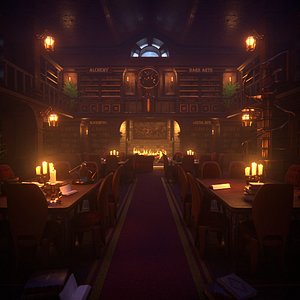 high detail library environment