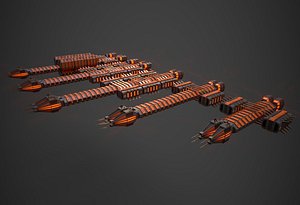 3D model Space Ship Eight Final